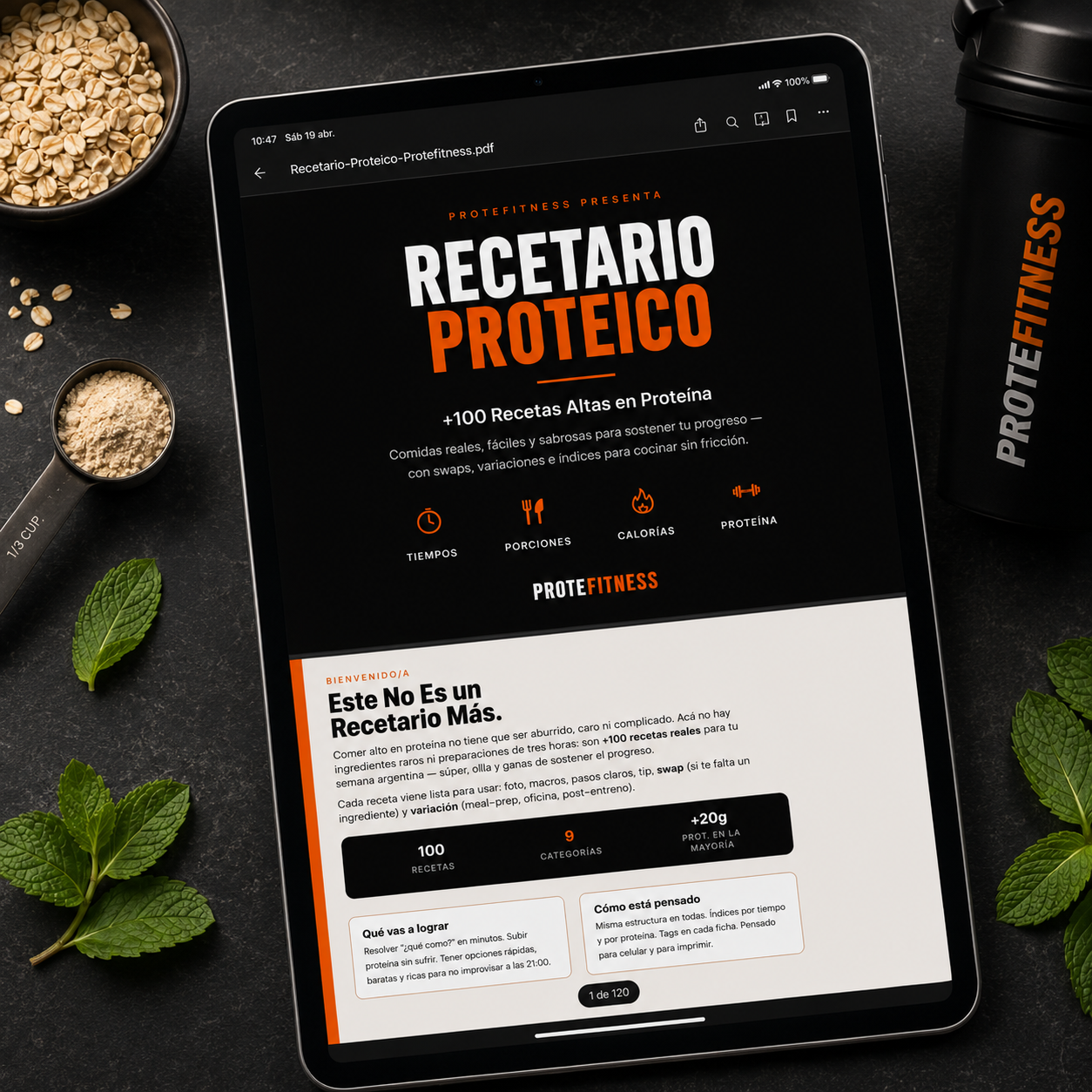 Recetario Proteico: +100 Recetas Altas en Proteína.