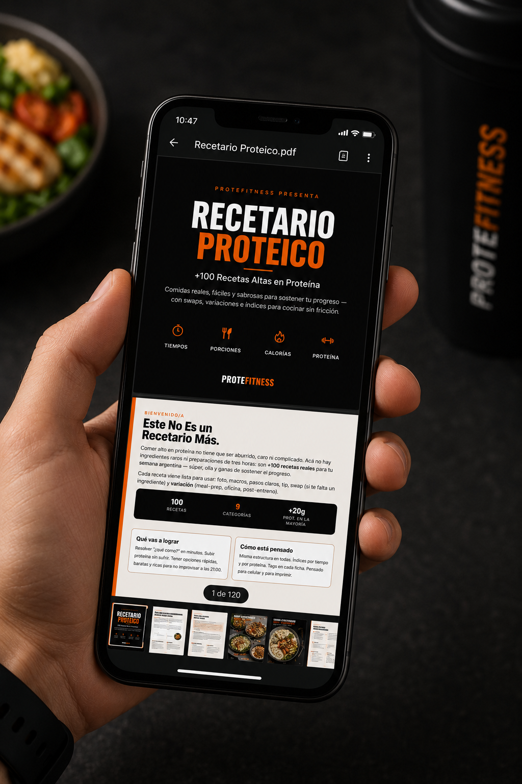 Recetario Proteico: +100 Recetas Altas en Proteína.